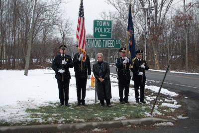 Cindy with Honor Guard